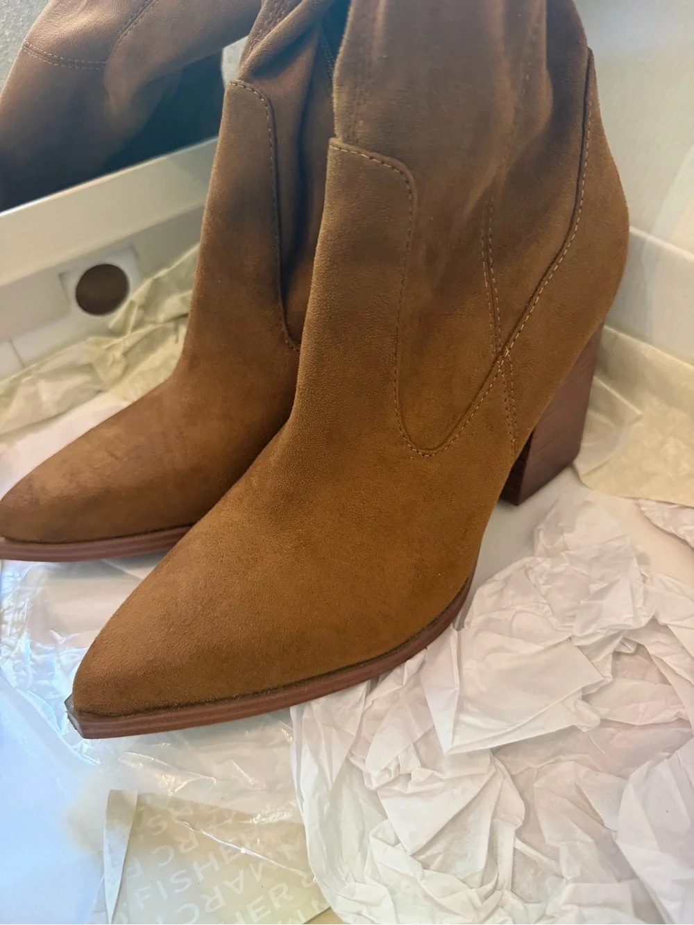 Marc Fisher Meyana Tan Over-the-Knee Boots 9.5M Retail $189